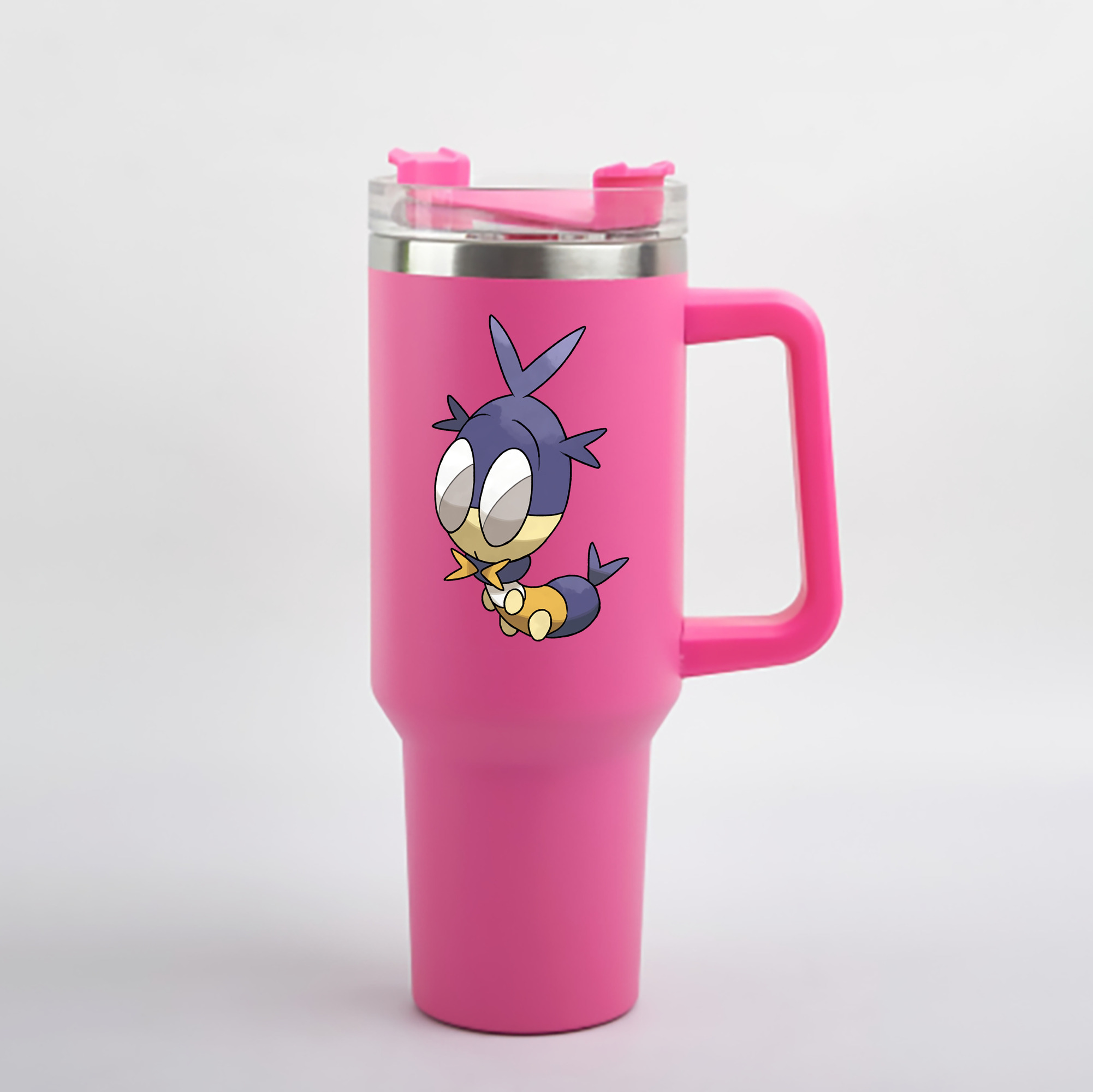 （画像用） ポケットモンスター Pokémon 1200mL車用タンブラー - クリスタルステッカー（プラスチックストロー付き）